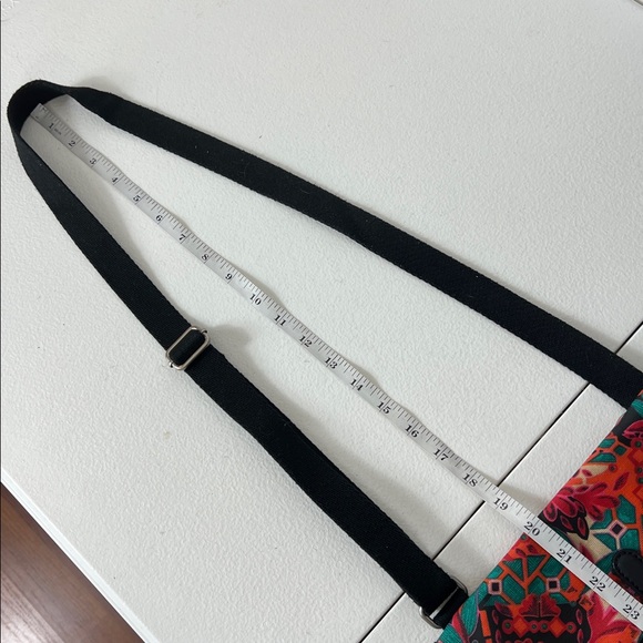 Fossil Keyper Small Crossbody Floral Orange & Teal - Picture 11 of 11